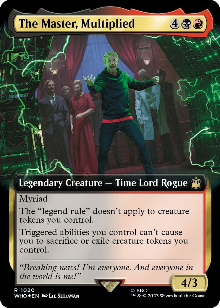The Master, Multiplied (Extended Art) (Surge Foil) (1020) (Universes Beyond: Doctor Who)