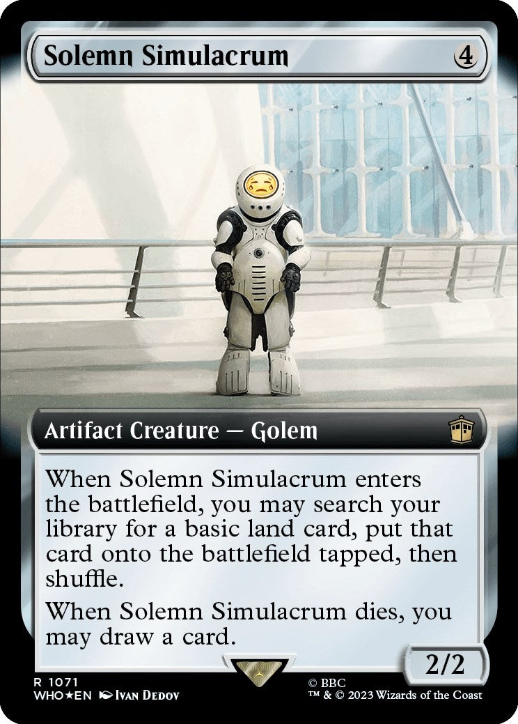 Solemn Simulacrum (Extended Art) (Surge Foil) (1071) (Universes Beyond: Doctor Who)