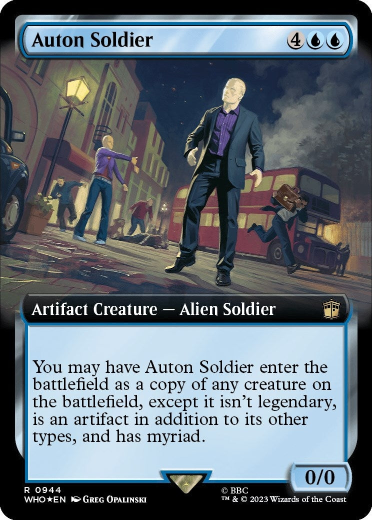 Auton Soldier (Extended Art) (Surge Foil) (944) (Universes Beyond: Doctor Who)