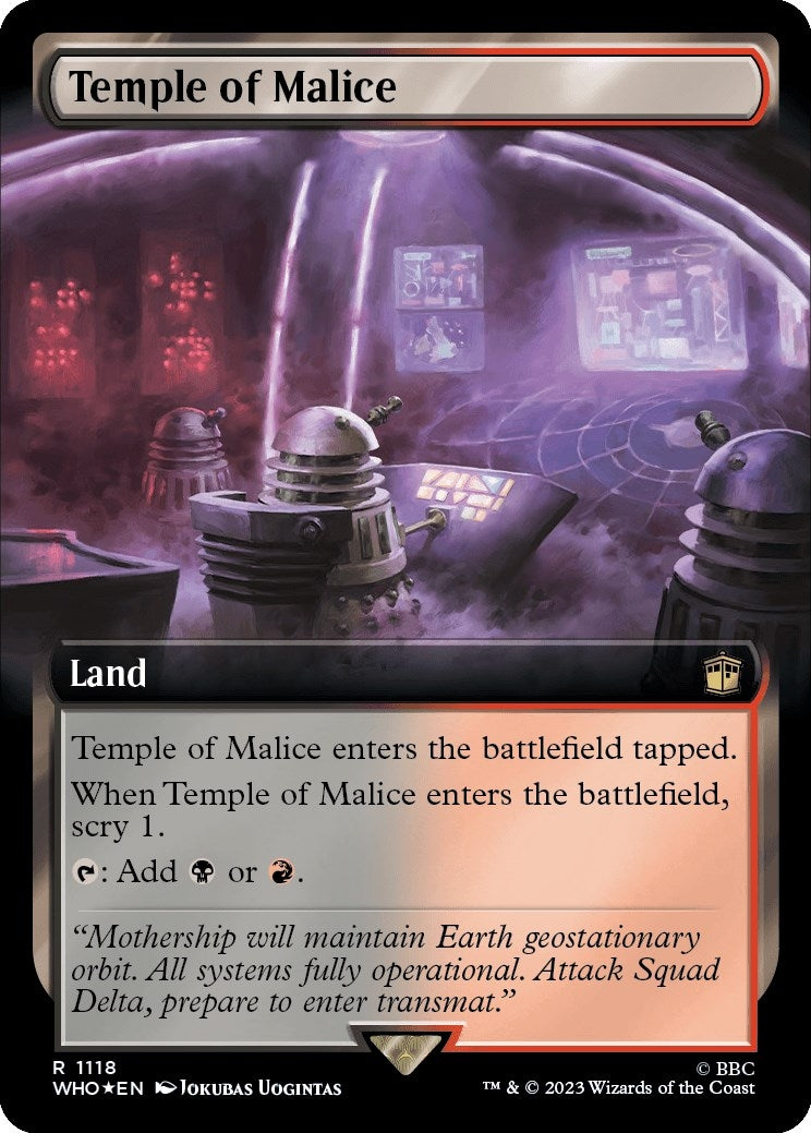 Temple of Malice (Extended Art) (Surge Foil) (1118) (Universes Beyond: Doctor Who)