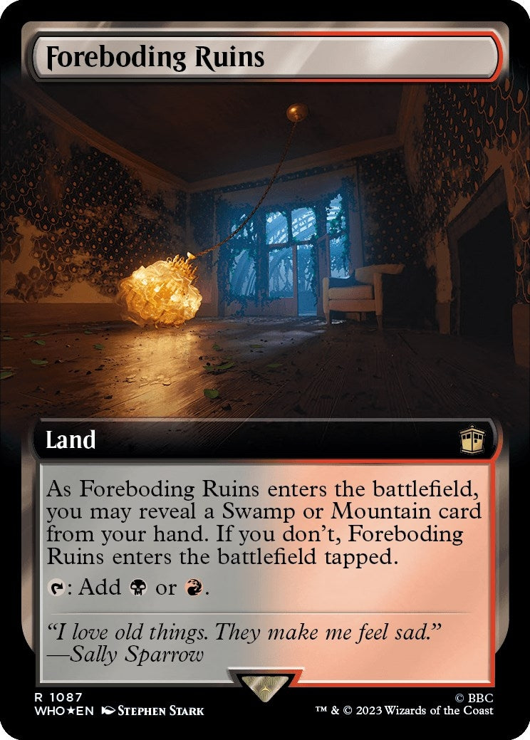 Foreboding Ruins (Extended Art) (Surge Foil) (1087) (Universes Beyond: Doctor Who)