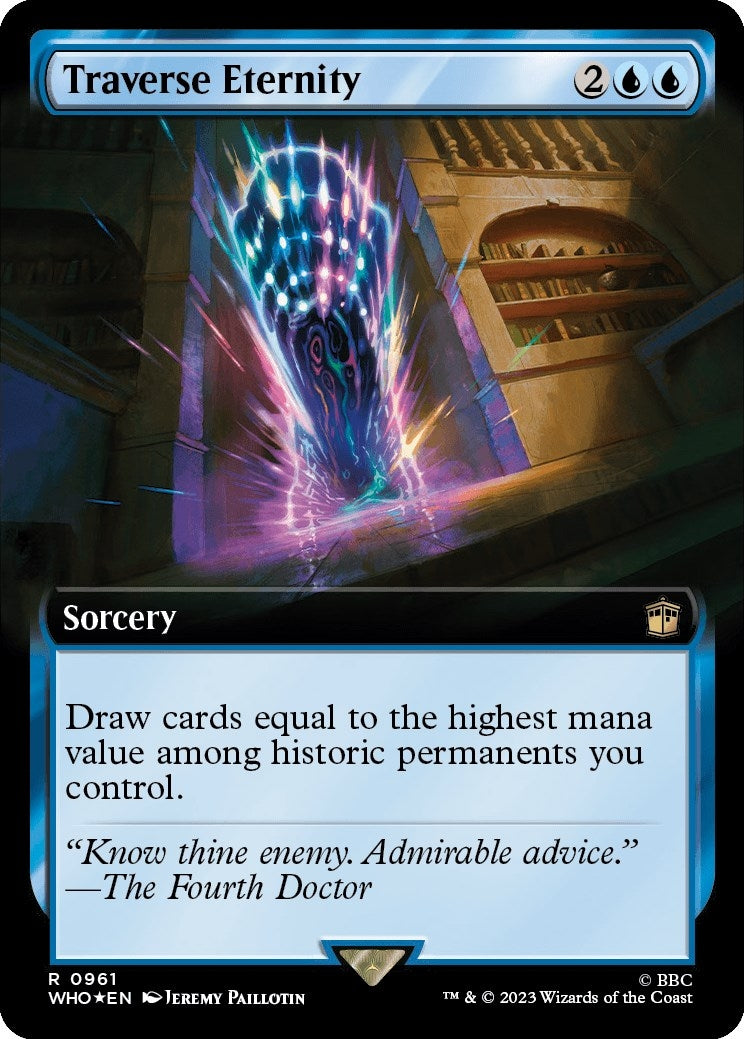 Traverse Eternity (Extended Art) (Surge Foil) (961) (Universes Beyond: Doctor Who)