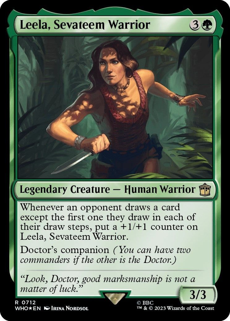 Leela, Sevateem Warrior (Surge Foil) (712) (Universes Beyond: Doctor Who)