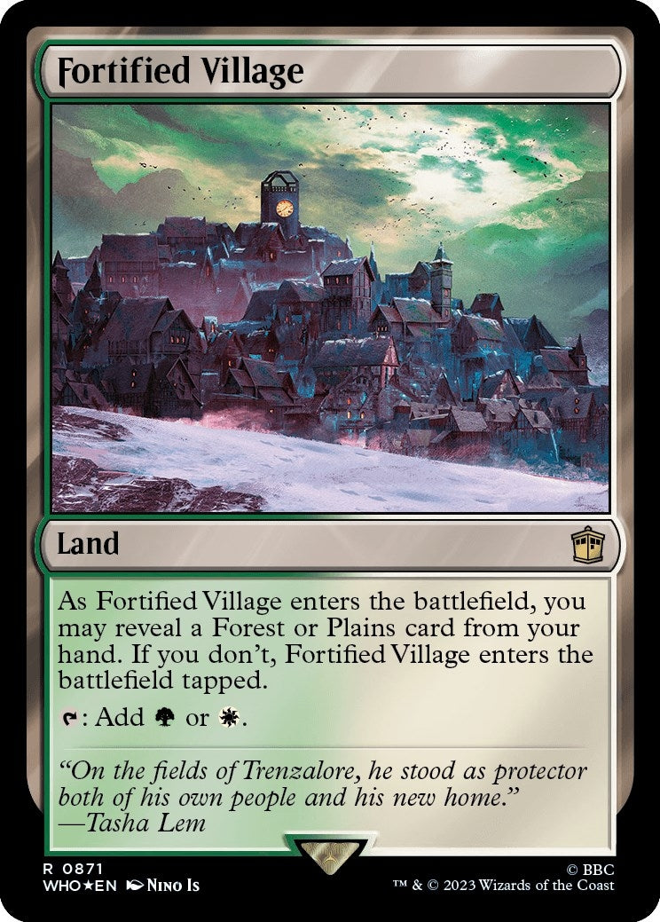 Fortified Village (Surge Foil) (871) (Universes Beyond: Doctor Who)
