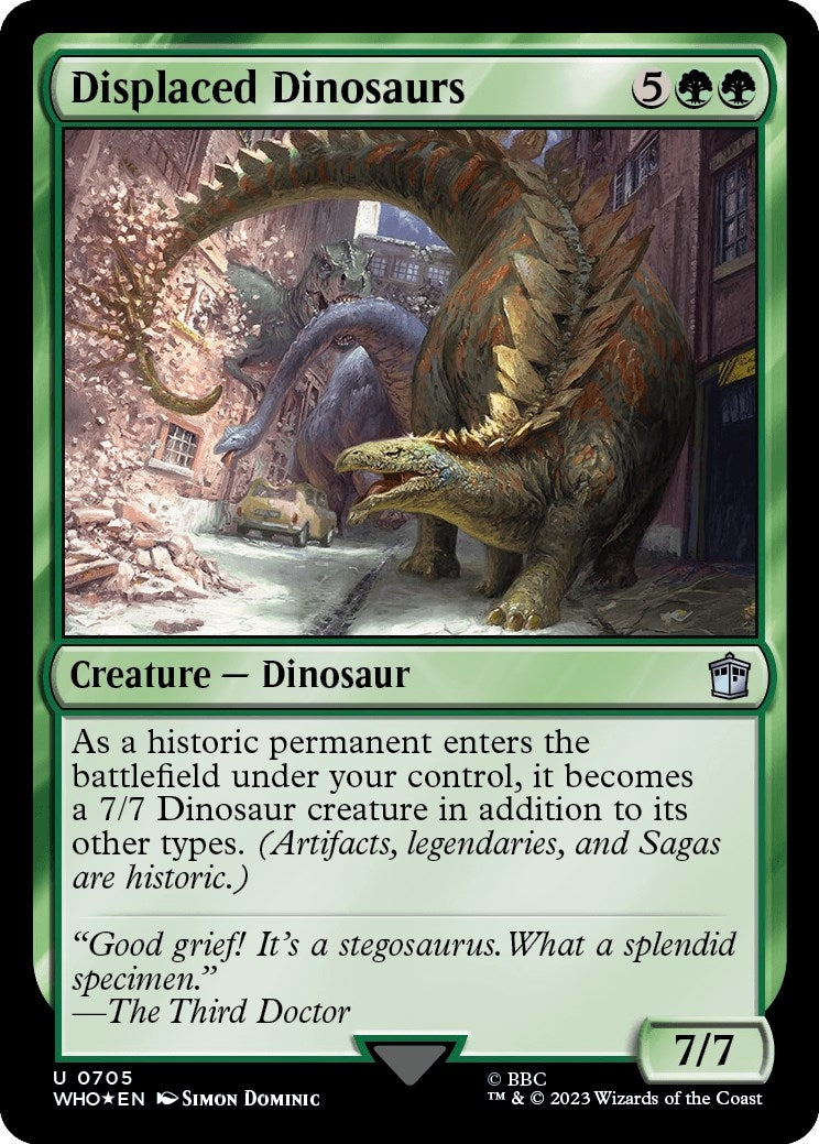 Displaced Dinosaurs (Surge Foil) (705) (Universes Beyond: Doctor Who)