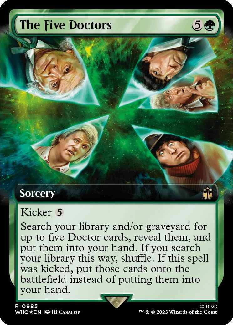 The Five Doctors (Extended Art) (Surge Foil) (985) (Universes Beyond: Doctor Who)