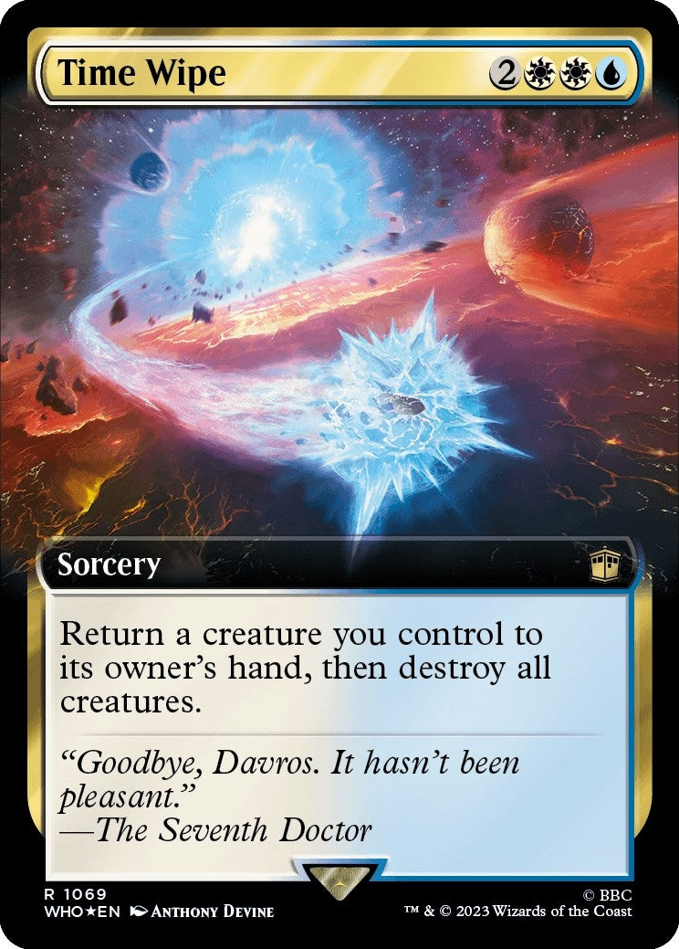 Time Wipe (Extended Art) (Surge Foil) (1069) (Universes Beyond: Doctor Who)