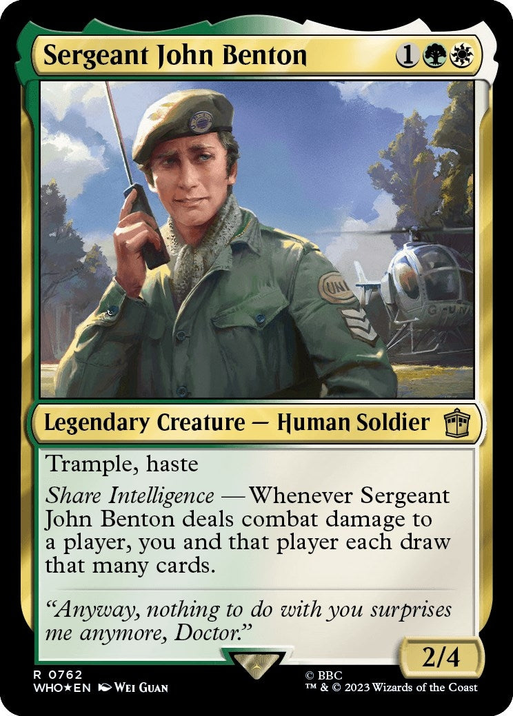 Sergeant John Benton (Surge Foil) (762) (Universes Beyond: Doctor Who)