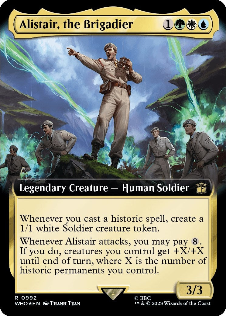 Alistair, the Brigadier (Extended Art) (Surge Foil) (992) (Universes Beyond: Doctor Who)