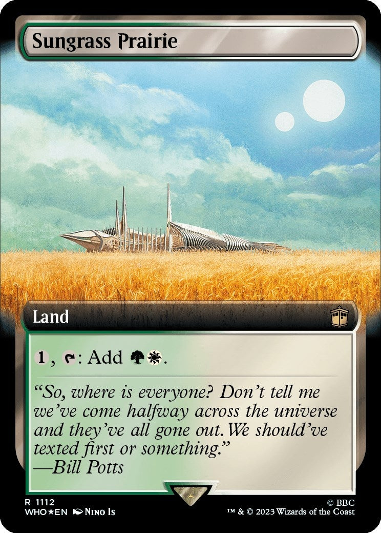 Sungrass Prairie (Extended Art) (Surge Foil) (1112) (Universes Beyond: Doctor Who)