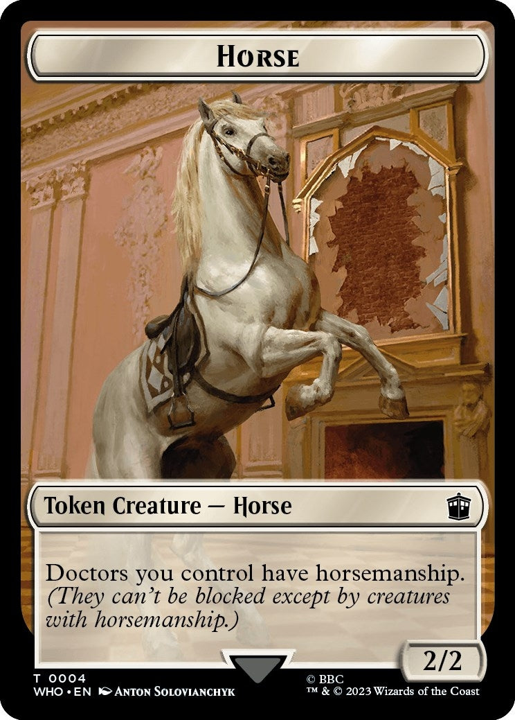 Horse // Treasure (0028) Double-Sided Token (4 // 28) (Universes Beyond: Doctor Who)