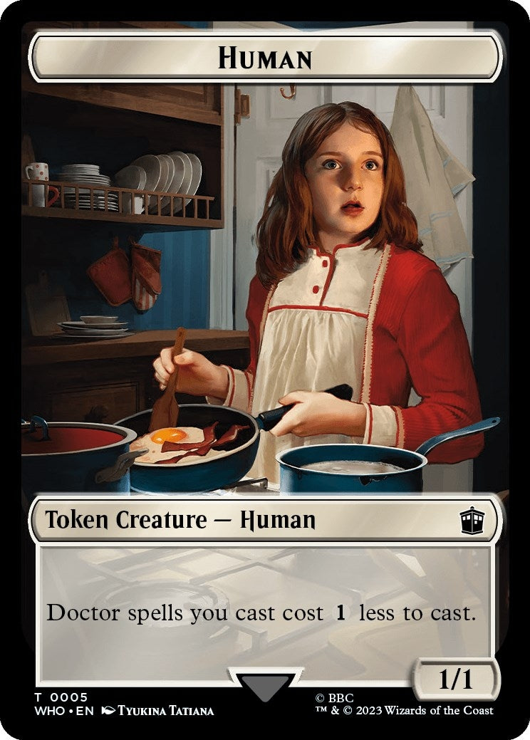 Human (0005) // Alien Insect Double-Sided Token (5 // 19) (Universes Beyond: Doctor Who)