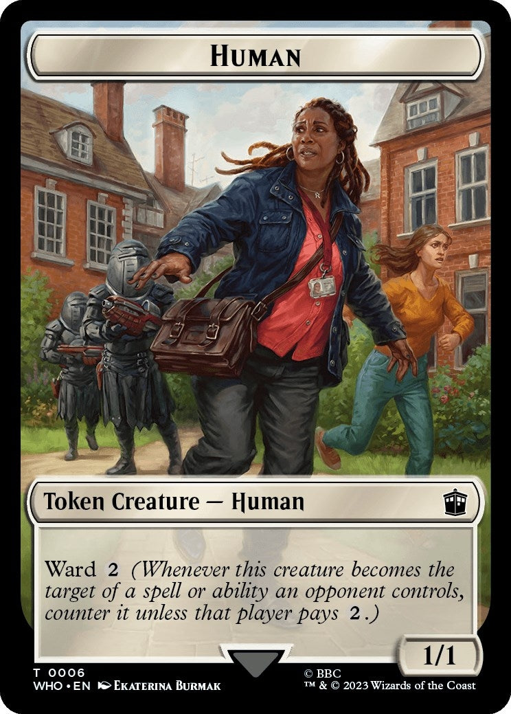 Human (0006) // Beast Double-Sided Token (6 // 17) (Universes Beyond: Doctor Who)