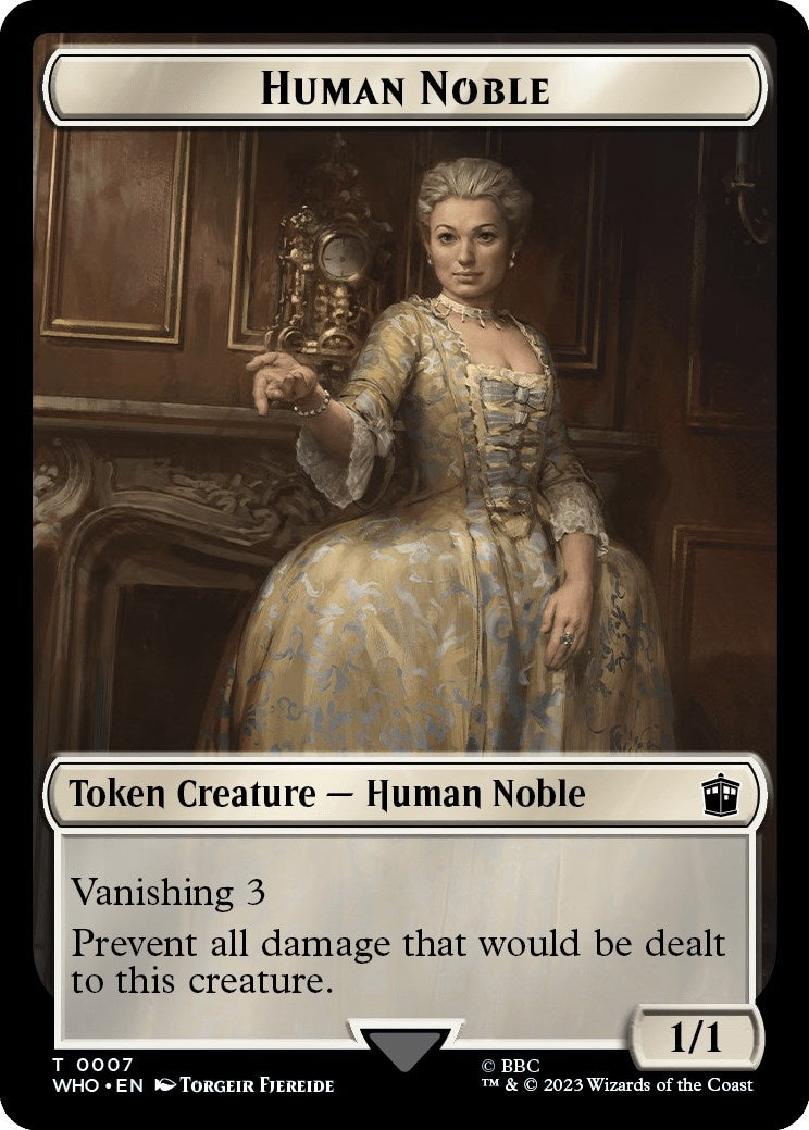 Human Noble // Alien Salamander Double-Sided Token (7 // 16) (Universes Beyond: Doctor Who)
