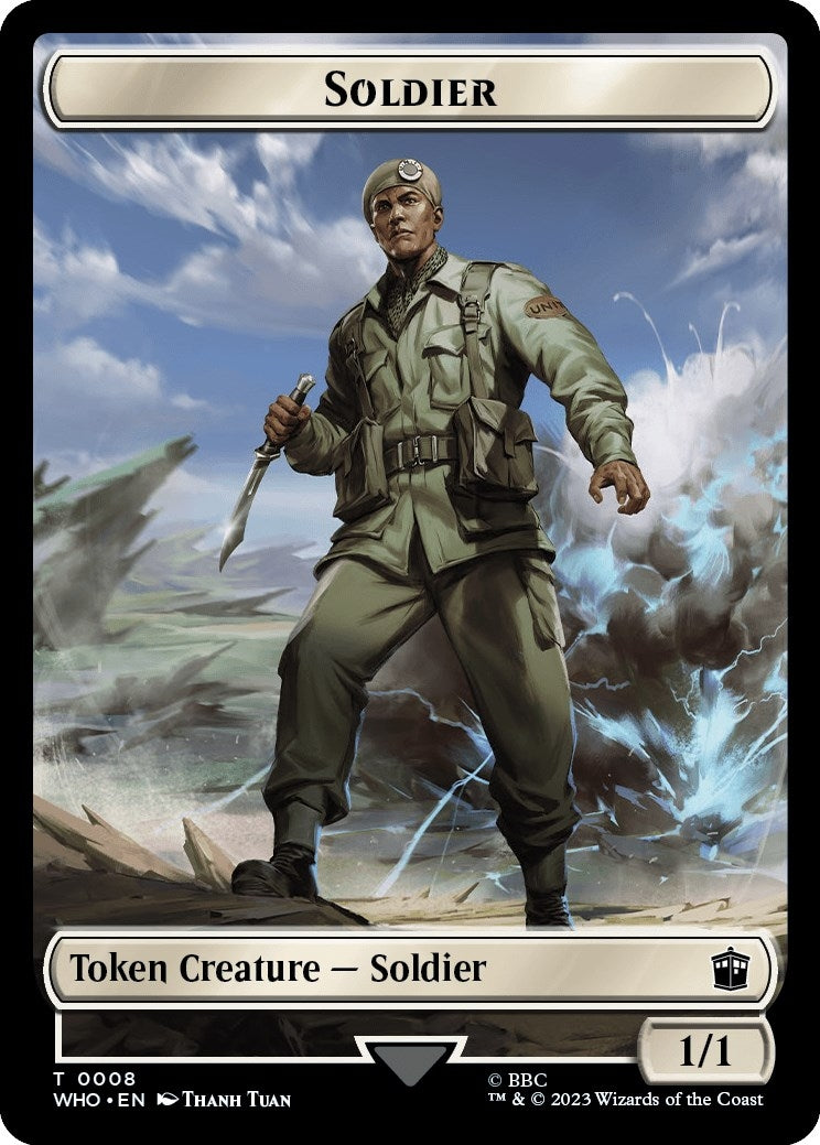 Soldier // Treasure (0030) Double-Sided Token (8 // 30) (Universes Beyond: Doctor Who)