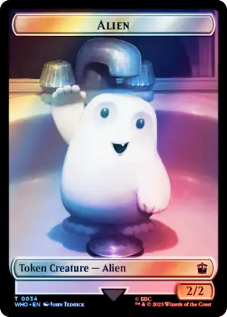 Alien // Alien Insect Double-Sided Token (Surge Foil) (34 // 51) (Universes Beyond: Doctor Who)