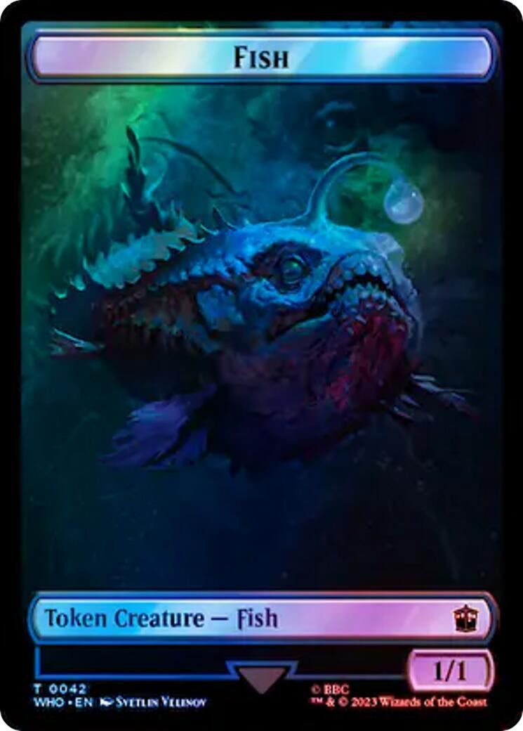 Fish // Mark of the Rani Double-Sided Token (Surge Foil) (42 // 47) (Universes Beyond: Doctor Who)