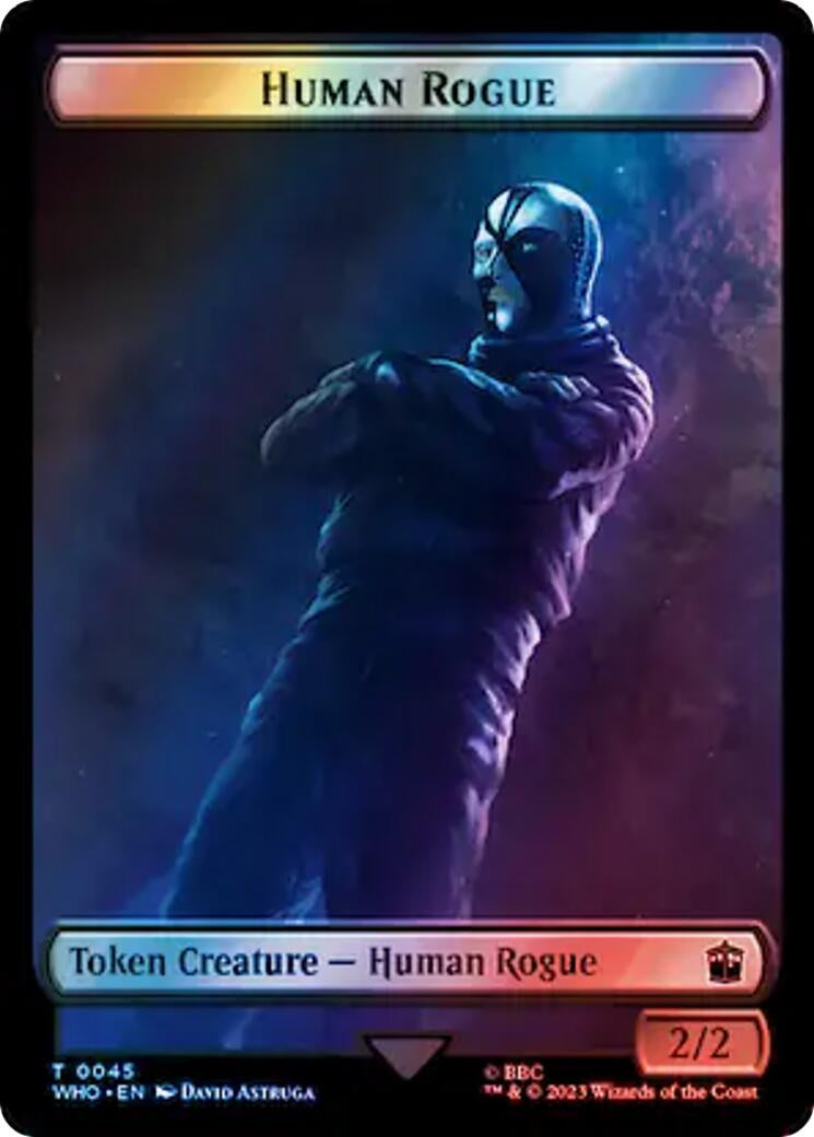 Human Rogue // Cyberman Double-Sided Token (Surge Foil) (45 // 56) (Universes Beyond: Doctor Who)