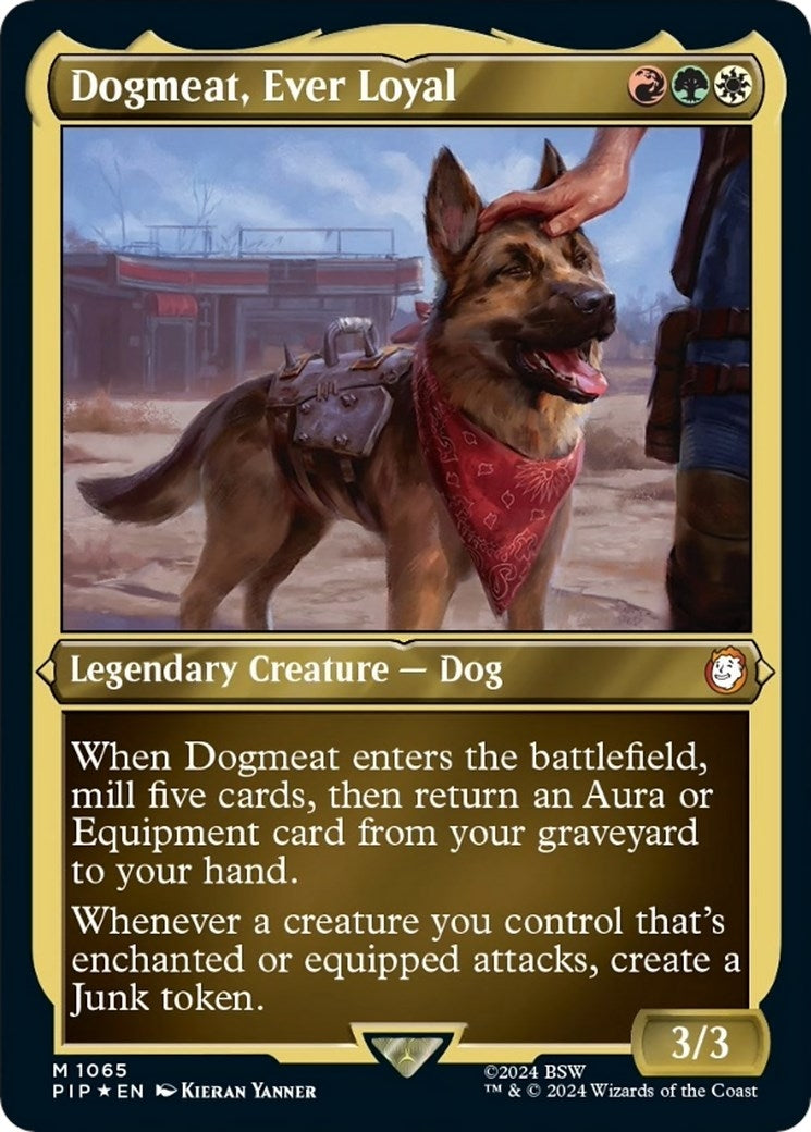 Dogmeat, Ever Loyal (Display Commander) - Thick Stock (1065) (Universes Beyond: Fallout)