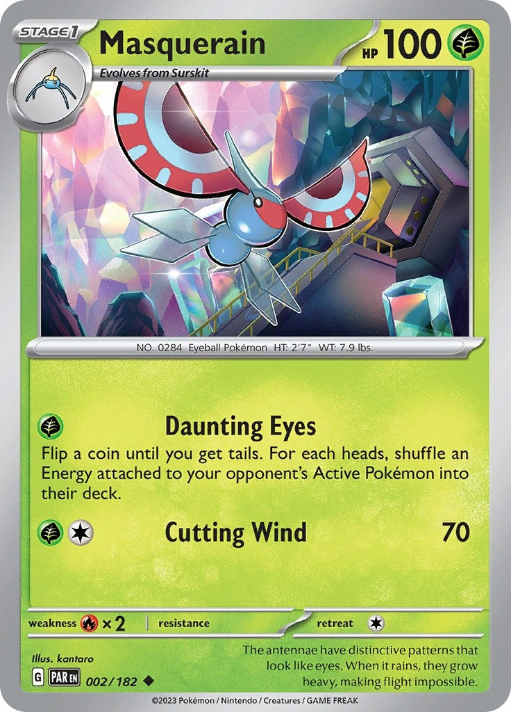 Image for Masquerain (002/182) (SV04: Paradox Rift) - Pokemon