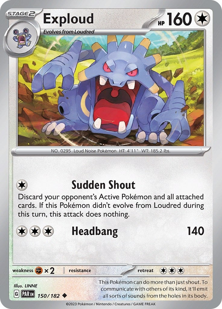 Image for Exploud (150/182) (SV04: Paradox Rift) - Pokemon