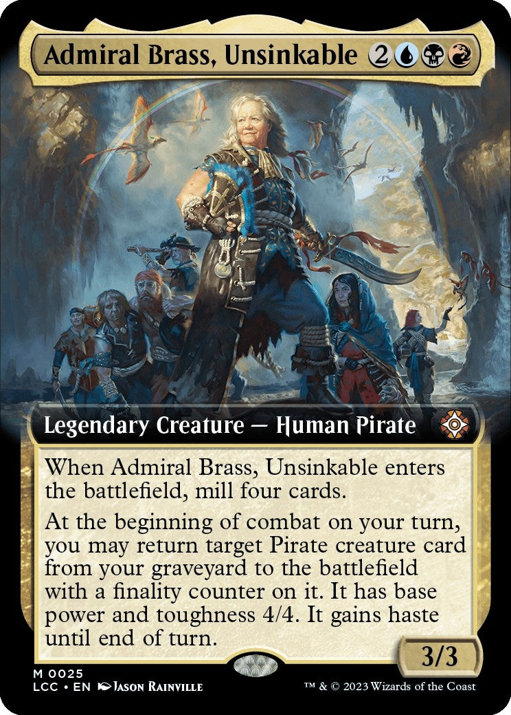 Admiral Brass, Unsinkable (Extended Art) (25) (Commander: The Lost Caverns of Ixalan)