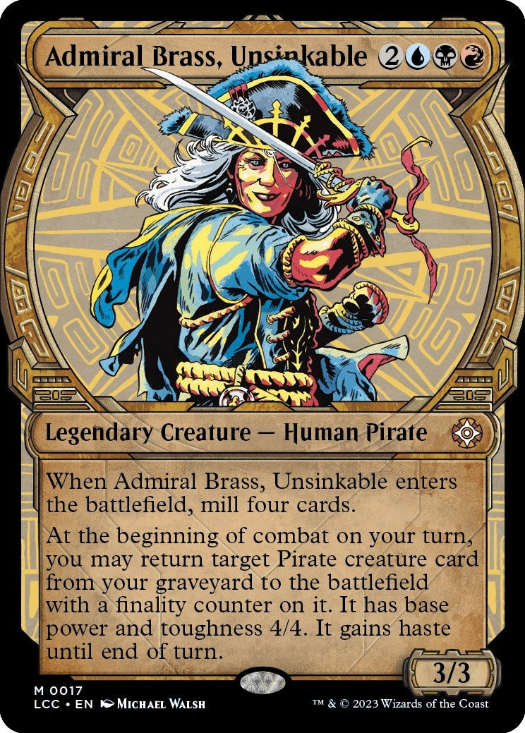 Admiral Brass, Unsinkable (Showcase) (17) (Commander: The Lost Caverns of Ixalan)