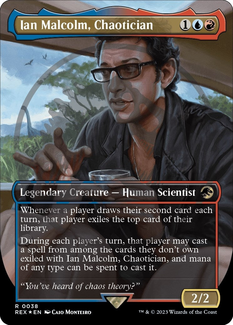 Ian Malcolm, Chaotician (Borderless) (Emblem) (38) (Universes Beyond: Jurassic World Collection)