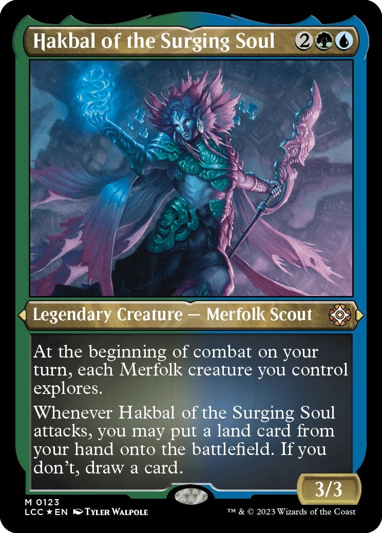 Hakbal of the Surging Soul (Display Commander) - Thick Stock (123) (Commander: The Lost Caverns of Ixalan)