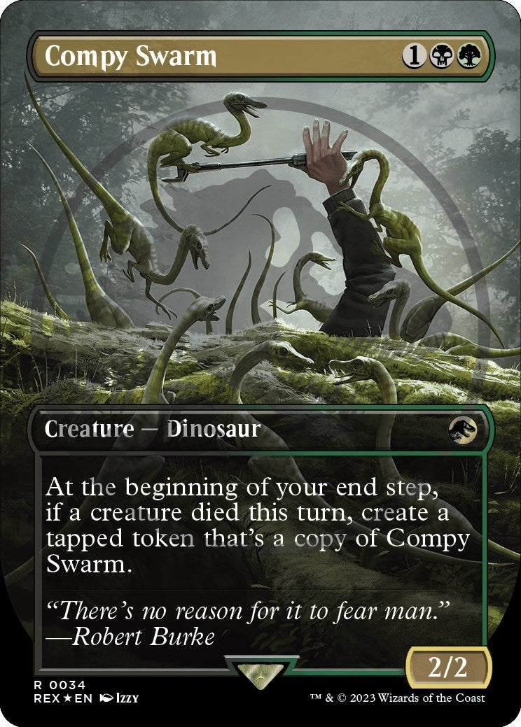 Compy Swarm (Borderless) (Emblem) (34) (Universes Beyond: Jurassic World Collection)