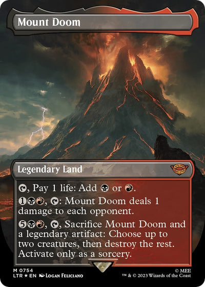 Mount Doom (Borderless) (Surge Foil) (754) (Universes Beyond: The Lord of the Rings: Tales of Middle-earth)