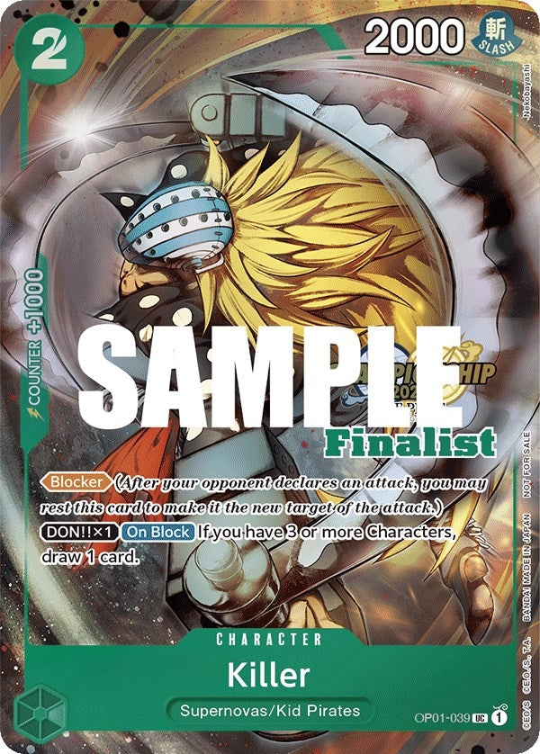 Image for Killer (CS 2023 Top Players Pack) [Finalist] (OP01-039) (One Piece Promotion Cards) - One Piece Card Game