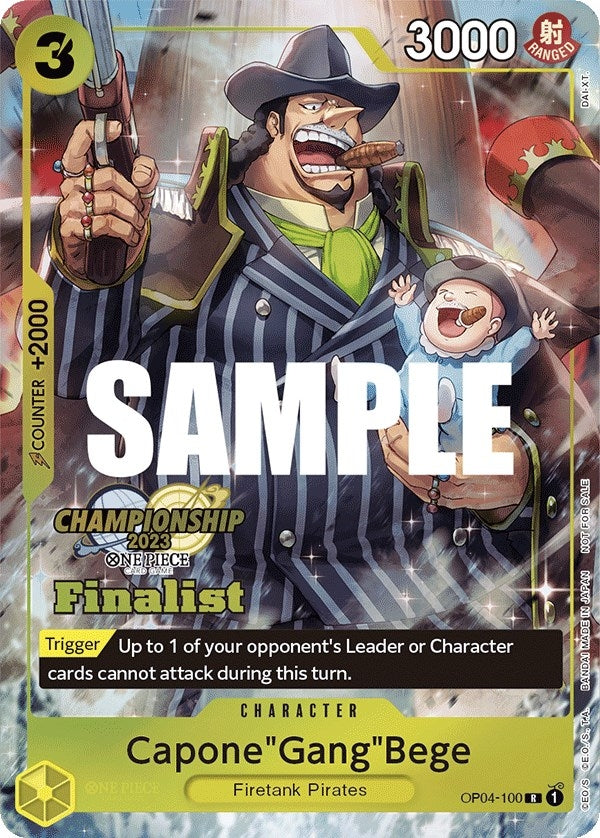Image for Capone"Gang"Bege (CS 2023 Top Players Pack) [Finalist] (OP04-100) (One Piece Promotion Cards) - One Piece Card Game