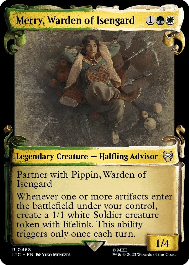 Merry, Warden of Isengard (Showcase Scrolls) (468) (Commander: The Lord of the Rings: Tales of Middle-earth)