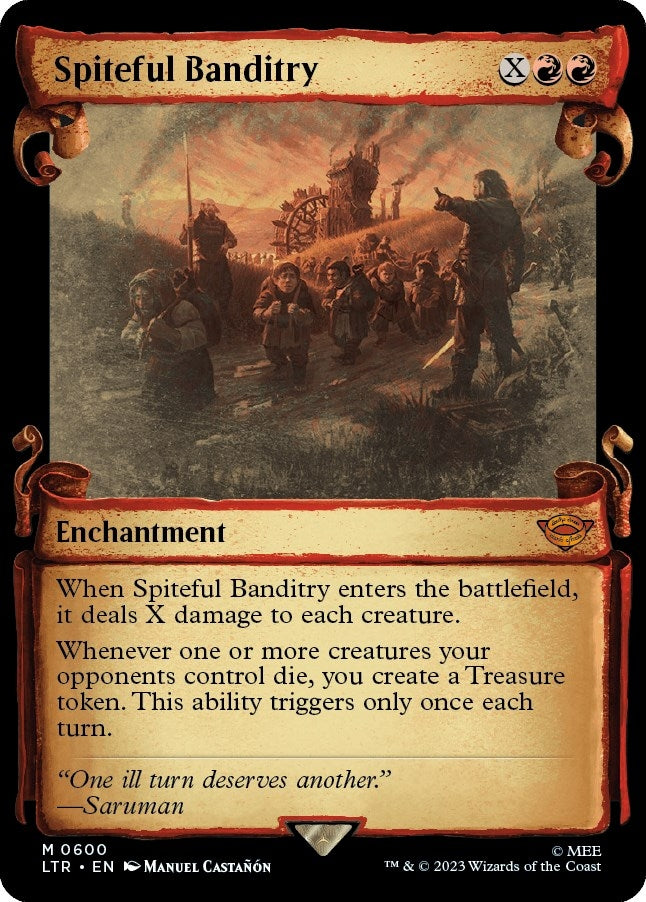 Spiteful Banditry (Showcase Scrolls) (600) (Universes Beyond: The Lord of the Rings: Tales of Middle-earth)