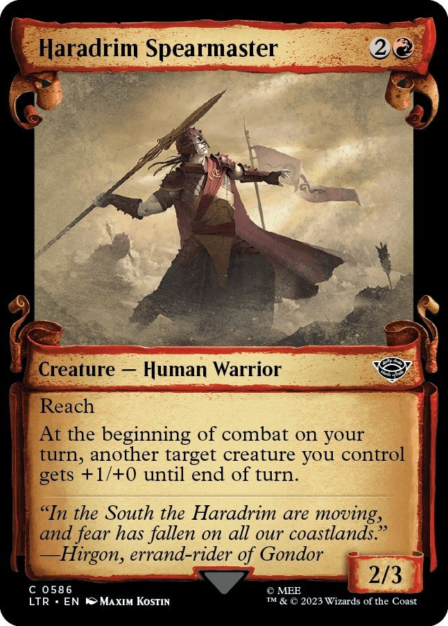 Haradrim Spearmaster (Showcase Scrolls) (586) (Universes Beyond: The Lord of the Rings: Tales of Middle-earth)