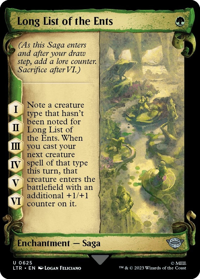 Long List of the Ents (Showcase Scrolls) (625) (Universes Beyond: The Lord of the Rings: Tales of Middle-earth)
