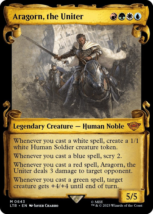 Aragorn, the Uniter (Showcase Scrolls) (643) (Universes Beyond: The Lord of the Rings: Tales of Middle-earth)