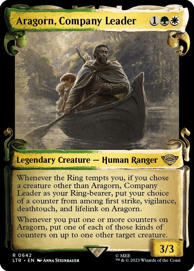 Aragorn, Company Leader (Showcase Scrolls) (642) (Universes Beyond: The Lord of the Rings: Tales of Middle-earth)