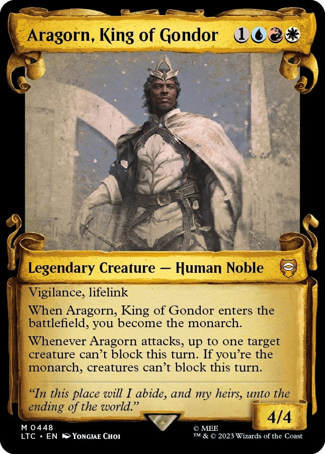 Aragorn, King of Gondor (Showcase Scrolls) (448) (Commander: The Lord of the Rings: Tales of Middle-earth)