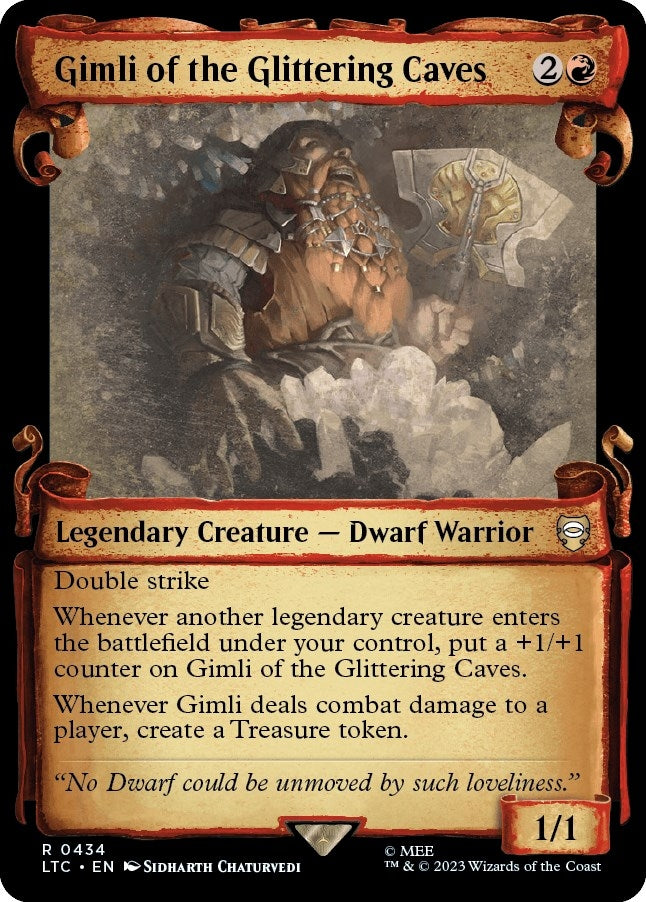 Gimli of the Glittering Caves (Showcase Scrolls) (434) (Commander: The Lord of the Rings: Tales of Middle-earth)