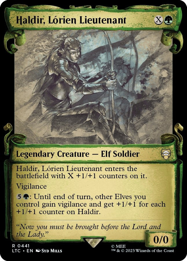 Haldir, Lorien Lieutenant (Showcase Scrolls) (441) (Commander: The Lord of the Rings: Tales of Middle-earth)