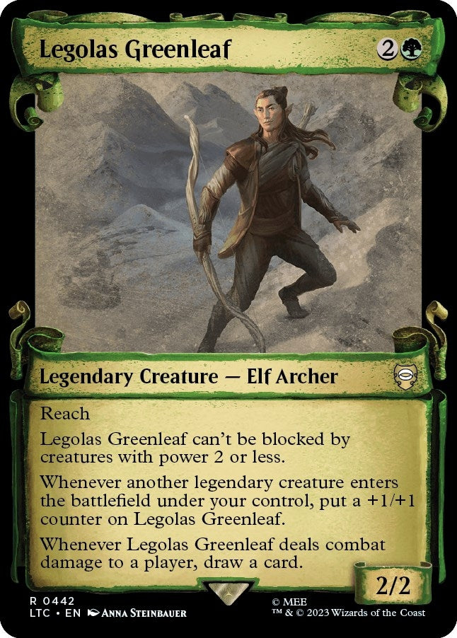 Legolas Greenleaf (Showcase Scrolls) (442) (Commander: The Lord of the Rings: Tales of Middle-earth)