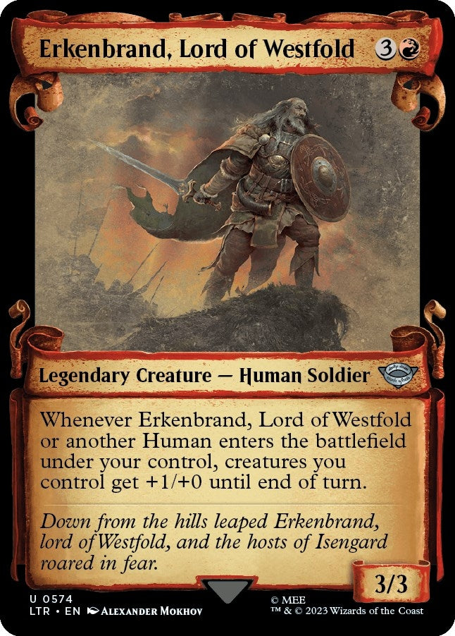 Erkenbrand, Lord of Westfold (Showcase Scrolls) (574) (Universes Beyond: The Lord of the Rings: Tales of Middle-earth)