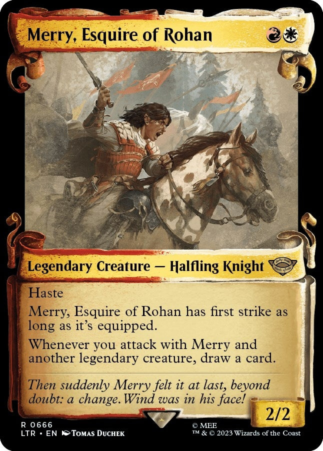 Merry, Esquire of Rohan (Showcase Scrolls) (666) (Universes Beyond: The Lord of the Rings: Tales of Middle-earth)