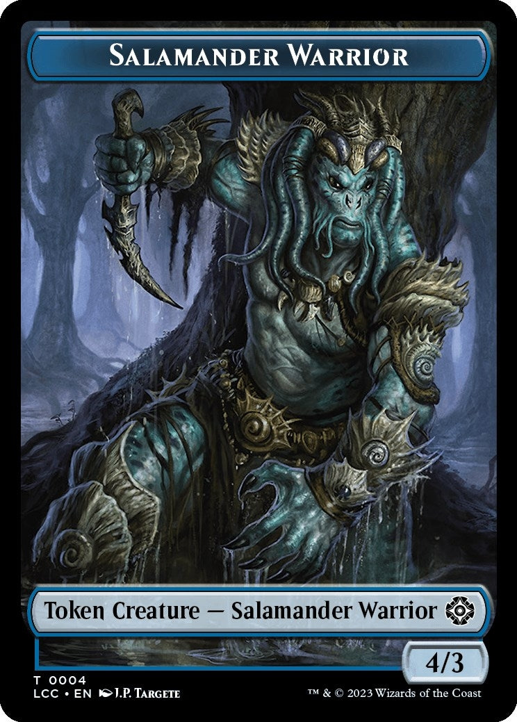 Salamander Warrior // Treasure Double-Sided Token (4 // 18) (Commander: The Lost Caverns of Ixalan)