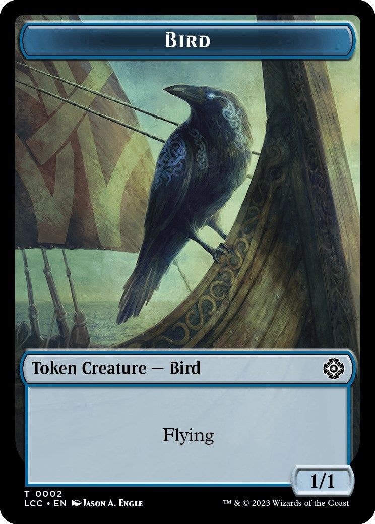 Bird // Merfolk (0003) Double-Sided Token (2 // 3) (Commander: The Lost Caverns of Ixalan)