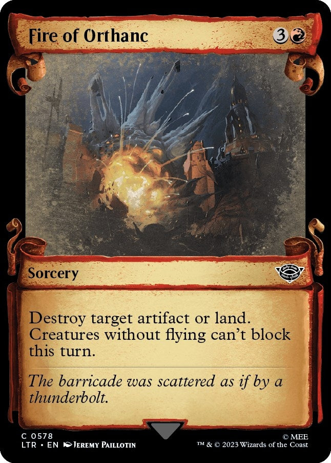 Fire of Orthanc (Showcase Scrolls) (578) (Universes Beyond: The Lord of the Rings: Tales of Middle-earth)