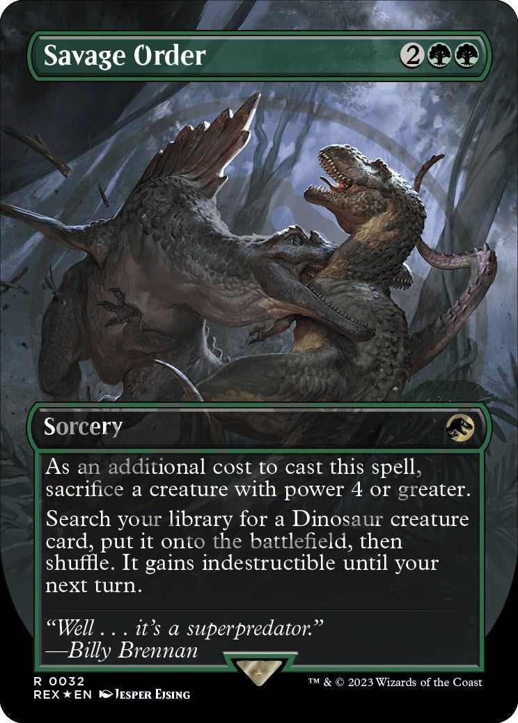 Savage Order (Borderless) (Emblem) (32) (Universes Beyond: Jurassic World Collection)