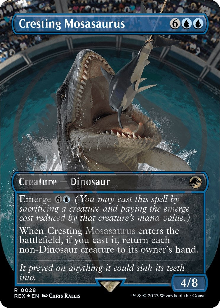 Cresting Mosasaurus (Borderless) (Emblem) (28) (Universes Beyond: Jurassic World Collection)
